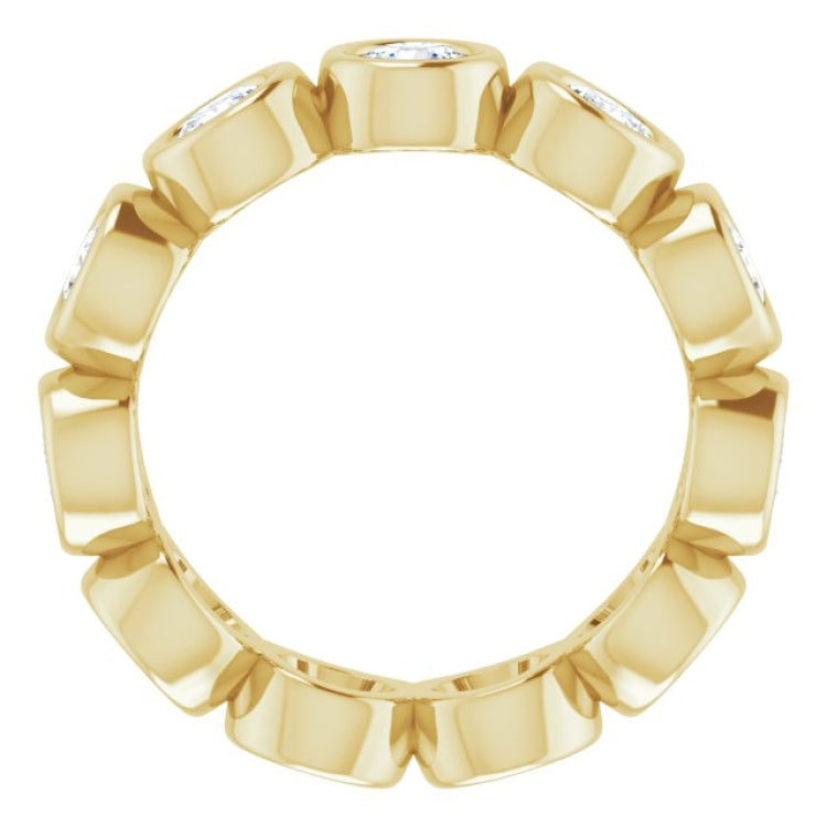 10K Yellow Gold 2 1/6 CTW Lab-Grown Diamond Eternity Band Size 6