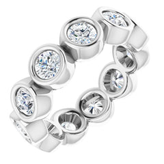 10K White Gold 2 1/6 CTW Lab-Grown Diamond Eternity Band Size 6.25