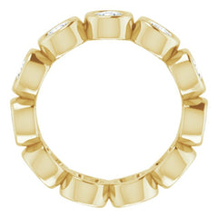 10K Yellow Gold 2 1/6 CTW Lab-Grown Diamond Eternity Band Size 6.25