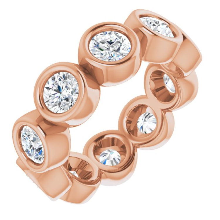 10K Rose Gold 2 1/3 CTW Lab-Grown Diamond Eternity Band Size 5.25