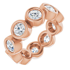 10K Rose Gold 2 1/3 CTW Lab-Grown Diamond Eternity Band Size 5.25