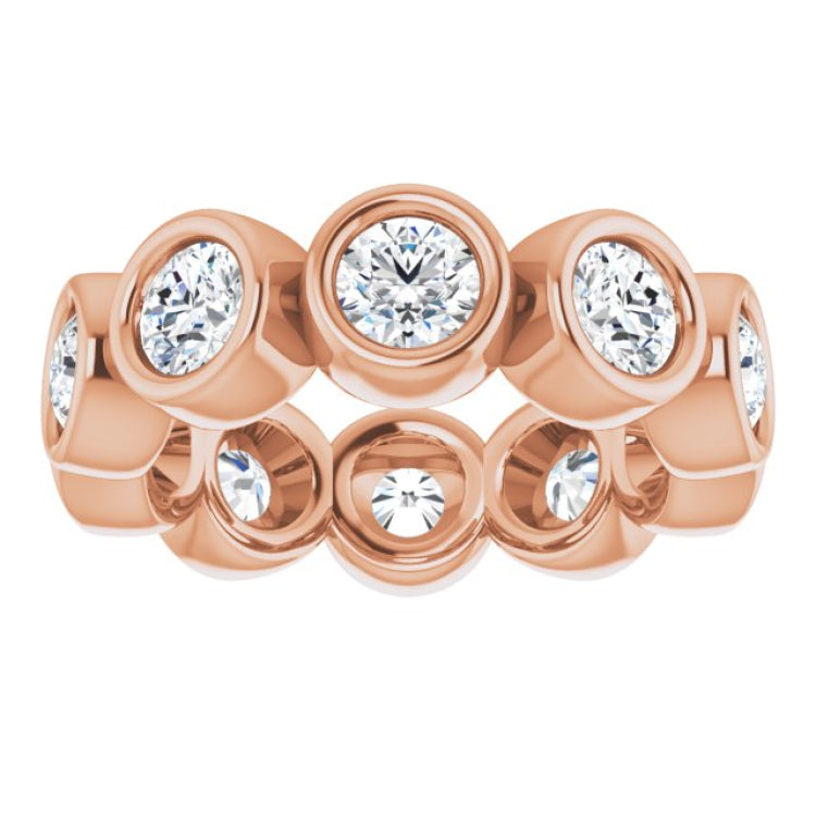 10K Rose Gold 2 1/3 CTW Lab-Grown Diamond Eternity Band Size 5.25