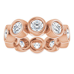 10K Rose Gold 2 1/3 CTW Lab-Grown Diamond Eternity Band Size 5.25