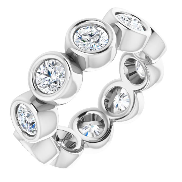 10K White Gold 2 1/3 CTW Lab-Grown Diamond Eternity Band Size 5.25