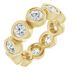 10K Yellow Gold 2 1/3 CTW Lab-Grown Diamond Eternity Band Size 5.25