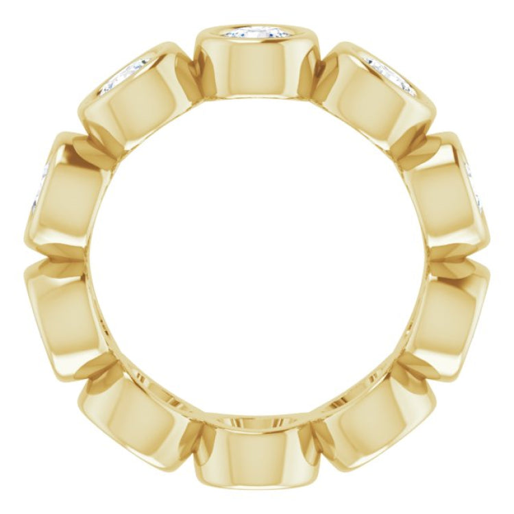 10K Yellow Gold 2 1/3 CTW Lab-Grown Diamond Eternity Band Size 5.25