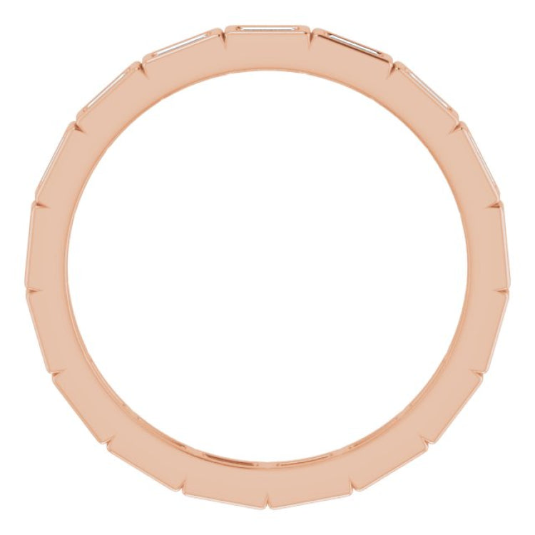 10K Rose Gold 1/3 CTW Lab-Grown Diamond Eternity Band Size 6.25