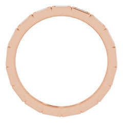 10K Rose Gold 1/3 CTW Lab-Grown Diamond Eternity Band Size 6.25