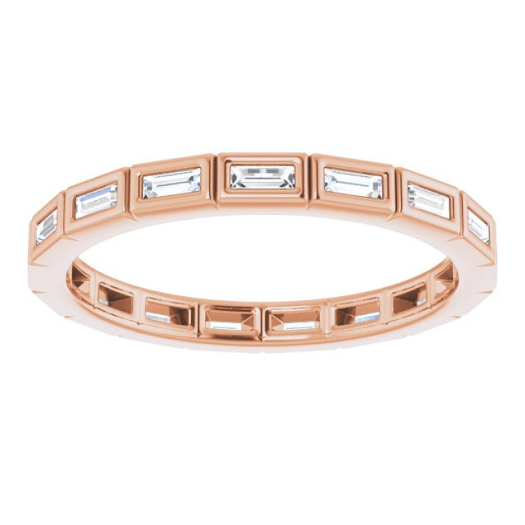 10K Rose Gold 1/3 CTW Lab-Grown Diamond Eternity Band Size 6.25