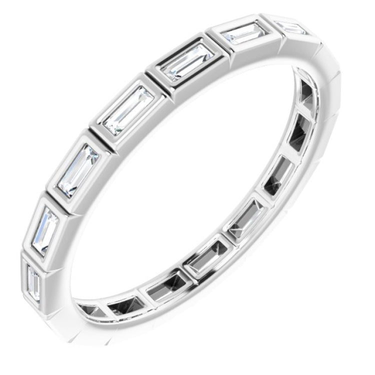 10K White Gold 1/3 CTW Lab-Grown Diamond Eternity Band Size 6.25