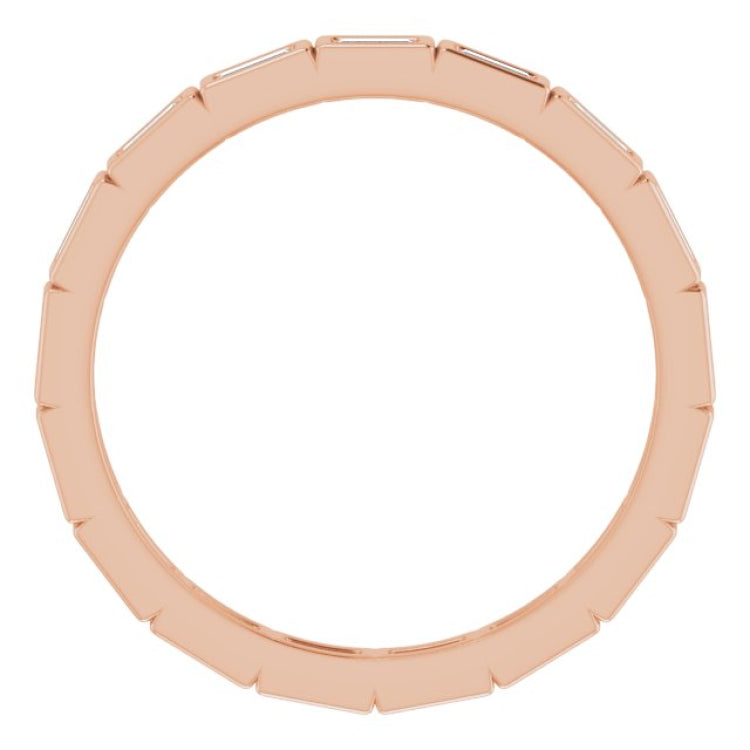 10K Rose Gold 1/3 CTW Lab-Grown Diamond Eternity Band Size 6.5