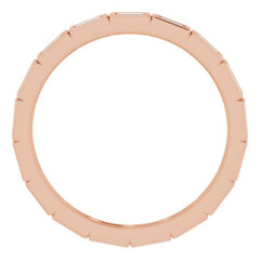 10K Rose Gold 1/3 CTW Lab-Grown Diamond Eternity Band Size 6.5