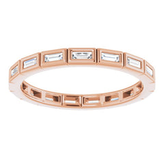 10K Rose Gold 1/3 CTW Lab-Grown Diamond Eternity Band Size 6.5