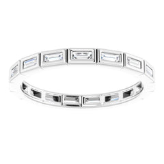 10K White Gold 1/3 CTW Lab-Grown Diamond Eternity Band Size 6.5
