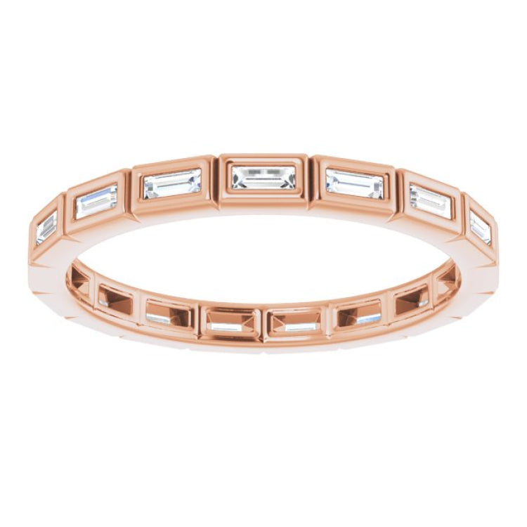 10K Rose Gold 1/3 CTW Lab-Grown Diamond Eternity Band Size 6.75