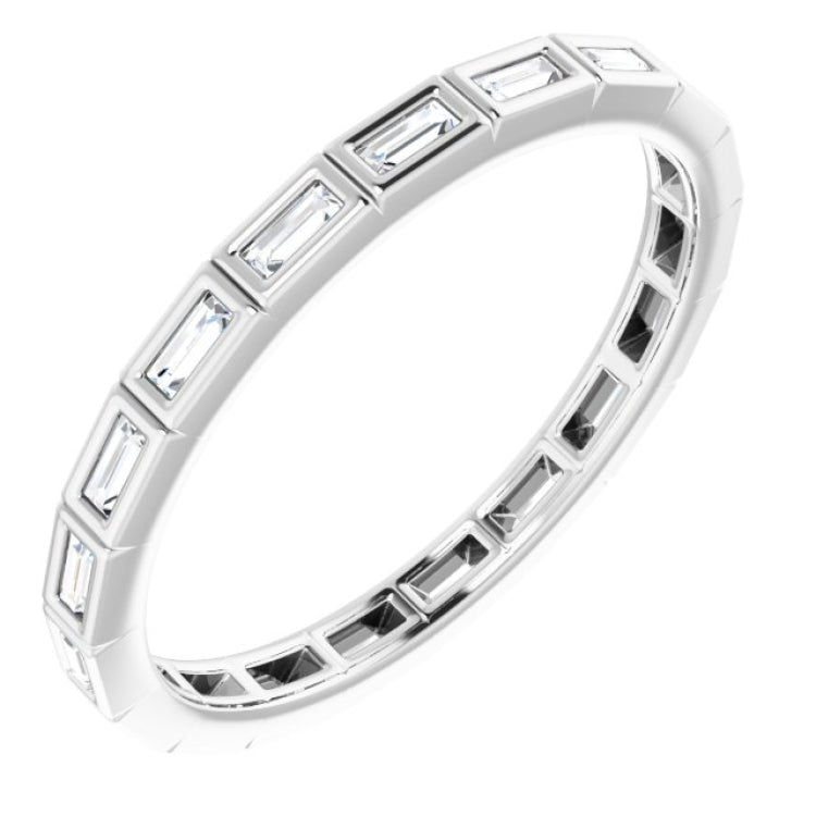 10K White Gold 1/3 CTW Lab-Grown Diamond Eternity Band Size 8.5
