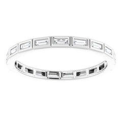 10K White Gold 1/3 CTW Lab-Grown Diamond Eternity Band Size 8.5