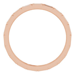 10K Rose Gold 1/3 CTW Lab-Grown Diamond Eternity Band Size 8.75