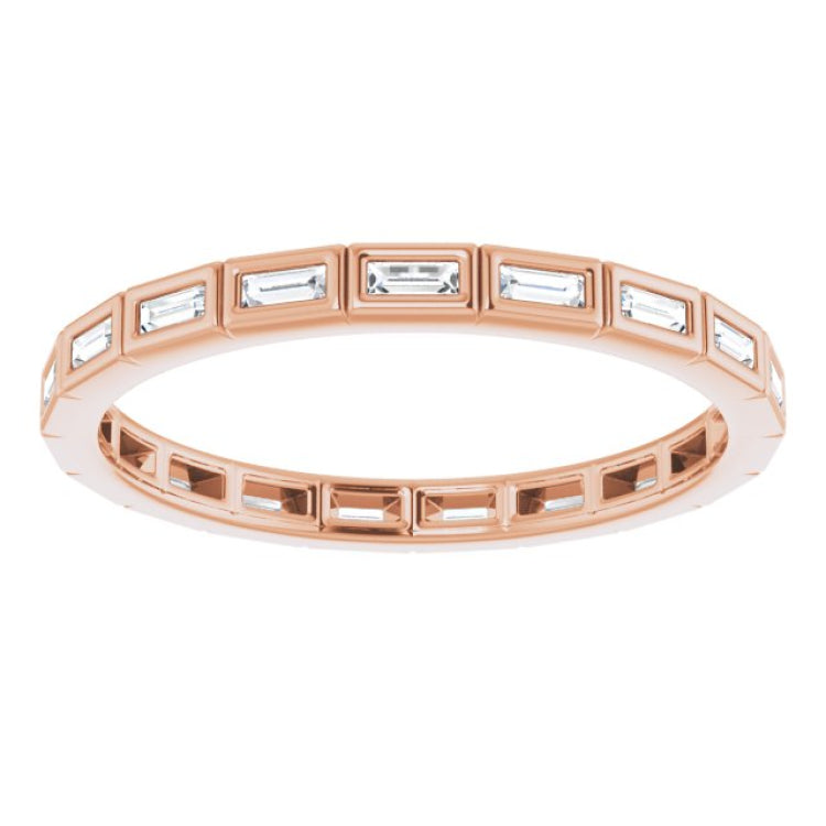10K Rose Gold 1/3 CTW Lab-Grown Diamond Eternity Band Size 8.75