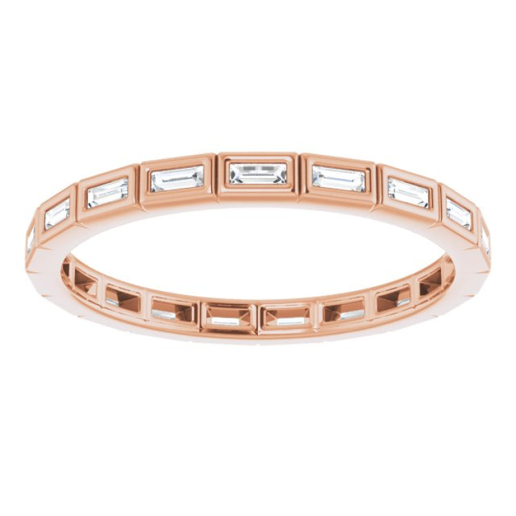 10K Rose Gold 1/3 CTW Lab-Grown Diamond Eternity Band Size 9