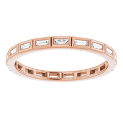 10K Rose Gold 1/3 CTW Lab-Grown Diamond Eternity Band Size 9