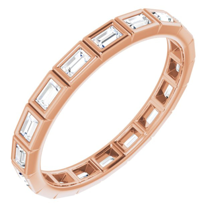 10K Rose Gold 1/2 CTW Lab-Grown Diamond Eternity Band Size 8