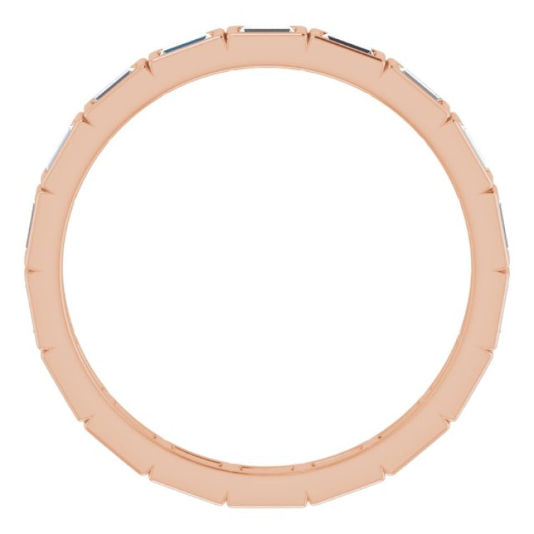 10K Rose Gold 1/2 CTW Lab-Grown Diamond Eternity Band Size 8