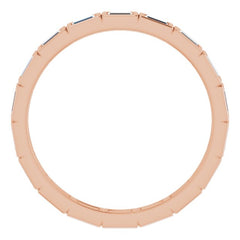 10K Rose Gold 1/2 CTW Lab-Grown Diamond Eternity Band Size 8