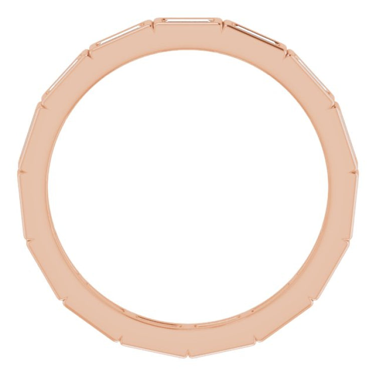 10K Rose Gold 1/2 CTW Lab-Grown Diamond Eternity Band Size 6.5