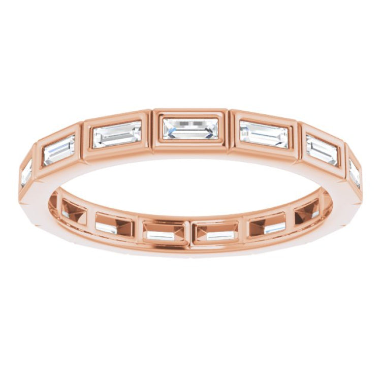 10K Rose Gold 1/2 CTW Lab-Grown Diamond Eternity Band Size 6.5