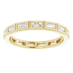 10K Yellow Gold 1/2 CTW Lab-Grown Diamond Eternity Band Size 6.5