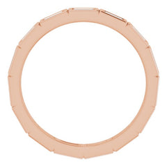 10K Rose Gold 1/2 CTW Lab-Grown Diamond Eternity Band Size 6.75