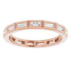 10K Rose Gold 1/2 CTW Lab-Grown Diamond Eternity Band Size 6.75