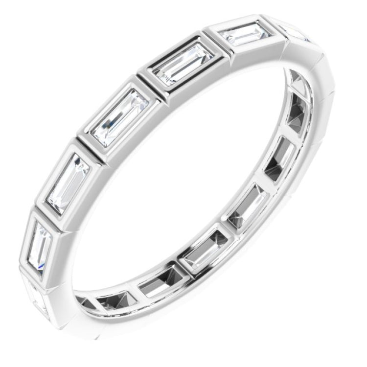 10K White Gold 1/2 CTW Lab-Grown Diamond Eternity Band Size 6.75