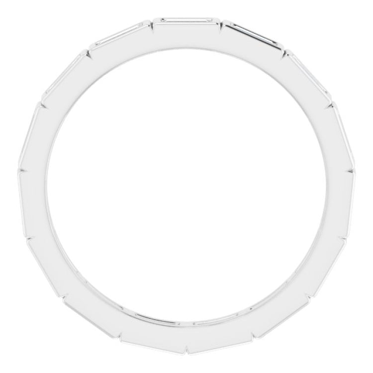 10K White Gold 1/2 CTW Lab-Grown Diamond Eternity Band Size 6.75