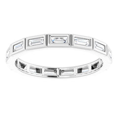 10K White Gold 1/2 CTW Lab-Grown Diamond Eternity Band Size 6.75