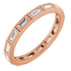 10K Rose Gold 1/2 CTW Lab-Grown Diamond Eternity Band Size 7