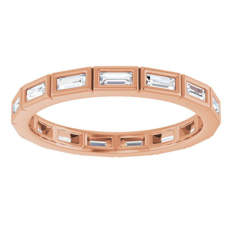 10K Rose Gold 1/2 CTW Lab-Grown Diamond Eternity Band Size 7