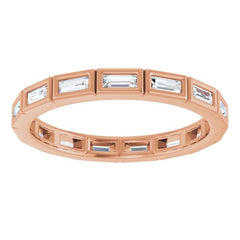 10K Rose Gold 1/2 CTW Lab-Grown Diamond Eternity Band Size 7