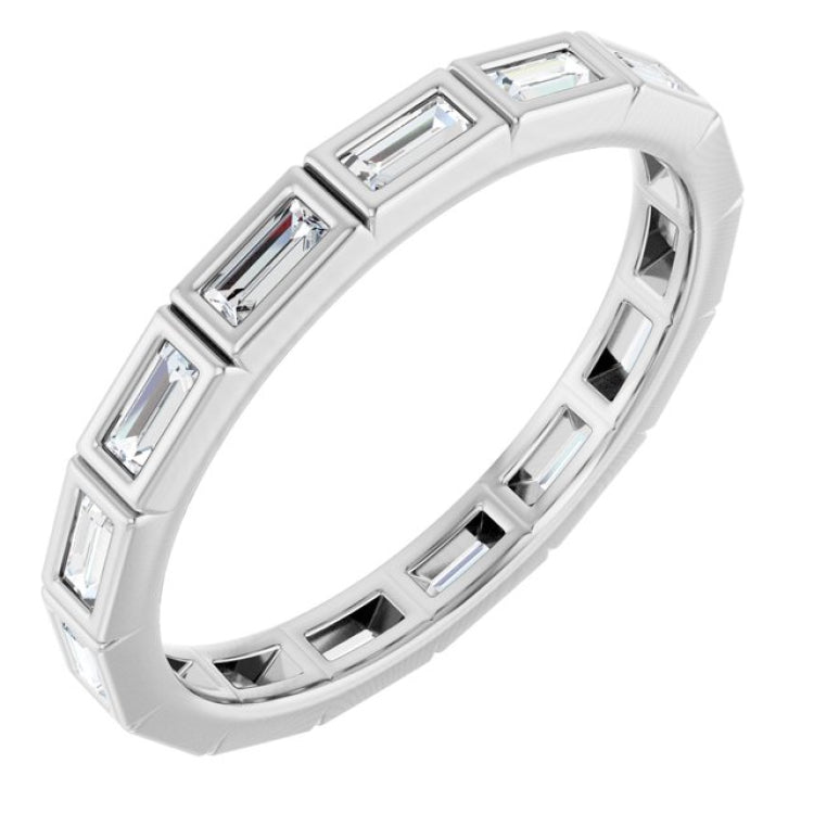 10K White Gold 1/2 CTW Lab-Grown Diamond Eternity Band Size 7
