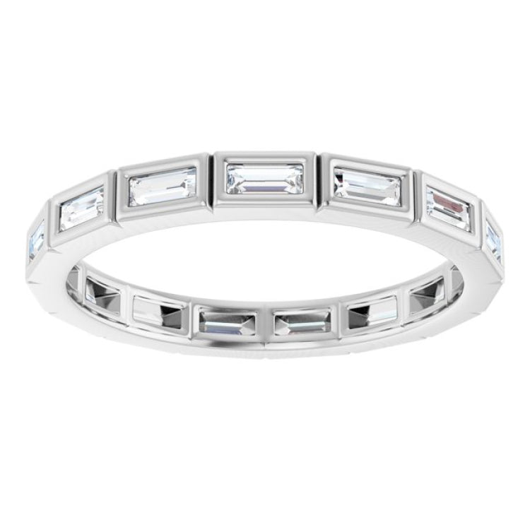 10K White Gold 1/2 CTW Lab-Grown Diamond Eternity Band Size 7