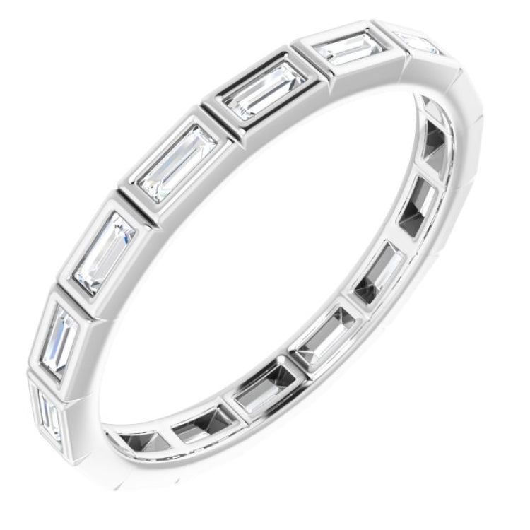 10K White Gold 1/2 CTW Lab-Grown Diamond Eternity Band Size 8.5