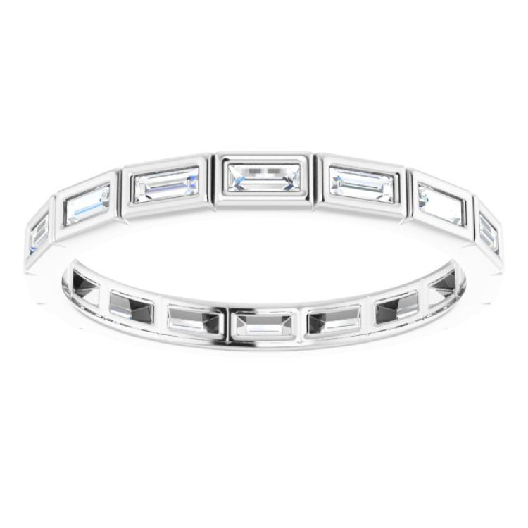 10K White Gold 1/2 CTW Lab-Grown Diamond Eternity Band Size 8.5