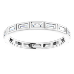 10K White Gold 1/2 CTW Lab-Grown Diamond Eternity Band Size 8.5