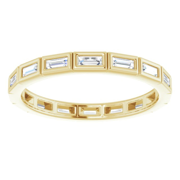 10K Yellow Gold 1/2 CTW Lab-Grown Diamond Eternity Band Size 8.5