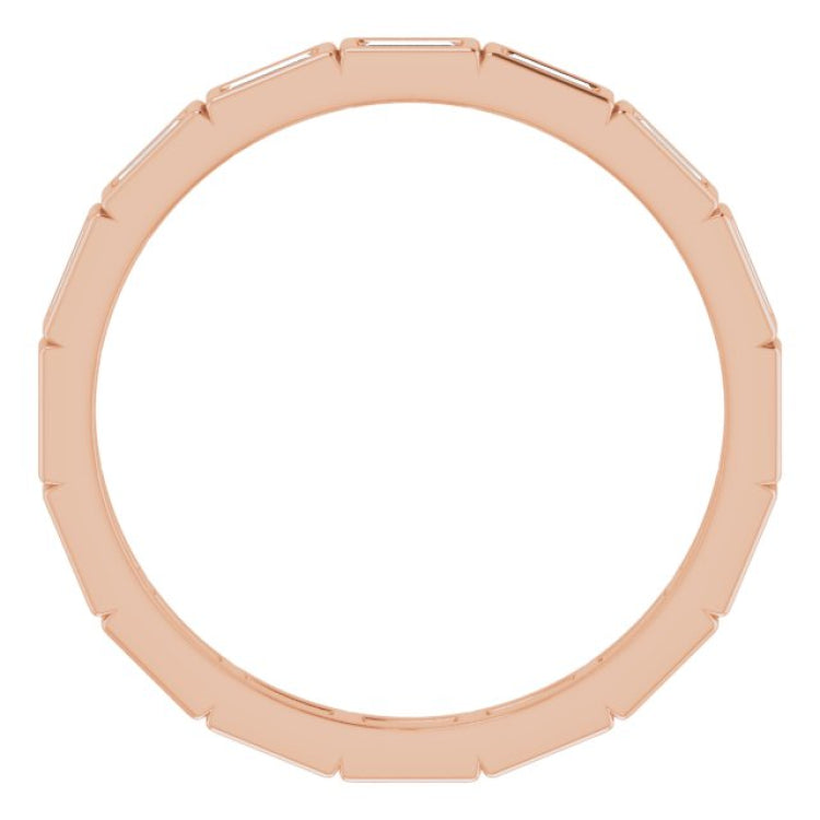 10K Rose Gold 1/2 CTW Lab-Grown Diamond Eternity Band Size 8.75