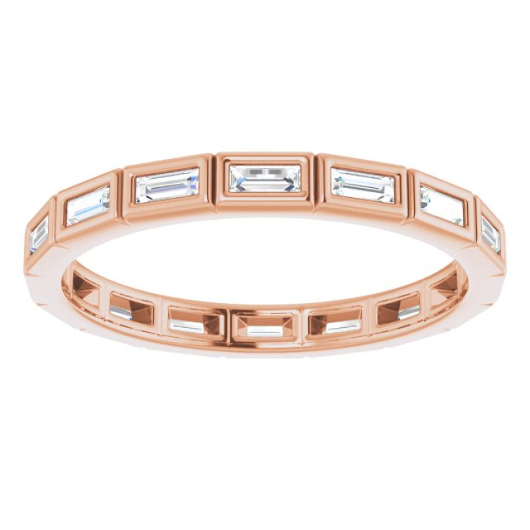 10K Rose Gold 1/2 CTW Lab-Grown Diamond Eternity Band Size 8.75