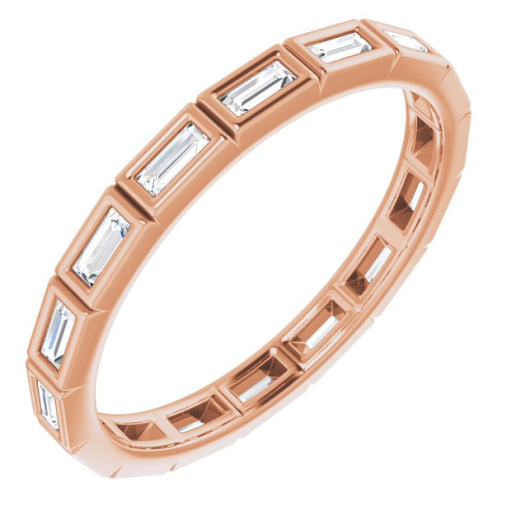 10K Rose Gold 1/2 CTW Lab-Grown Diamond Eternity Band Size 9