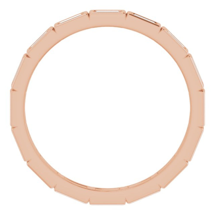 10K Rose Gold 1/2 CTW Lab-Grown Diamond Eternity Band Size 9