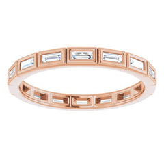 10K Rose Gold 1/2 CTW Lab-Grown Diamond Eternity Band Size 9